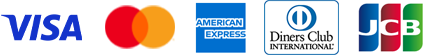 VISA / MasterCard / American Express / Diners / JCB