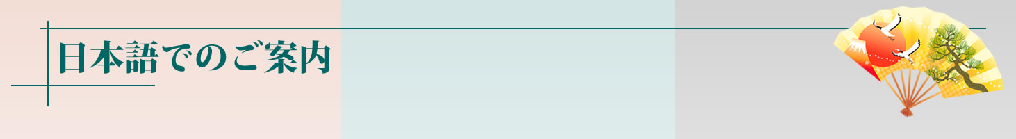 日本語でのご案内